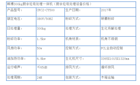 300KG廚余垃圾處理設(shè)備